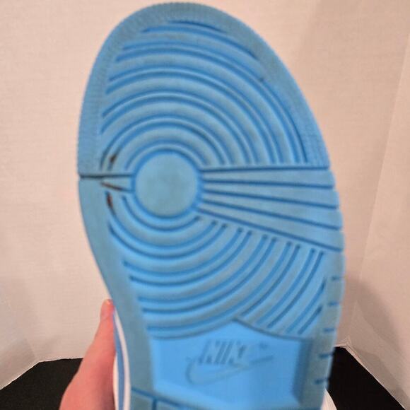 Nike Air Jordan 1 Mid Women's Dk Powder Blue/White Sneakers Sz 7 BQ6472 114 - Picture 10 of 13